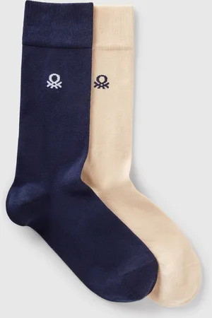 Benetton Set Of Two Pairs Of High Socks, size 42-46, , Women