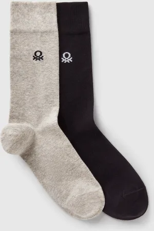 Benetton Set Of Two Pairs Of High Socks, size 42-46, , Women