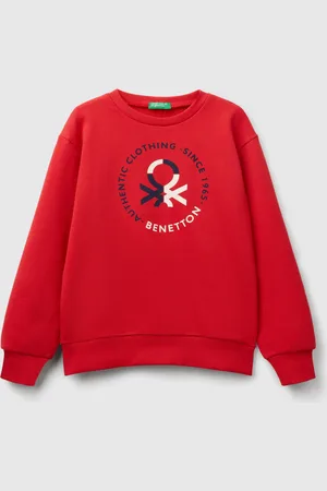 Benetton Pure Cotton Sweatshirt With Print, size 2XL, , Kids