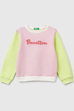 Benetton Sweatshirt In Cotton With Glittery Print, size 82, , Kids