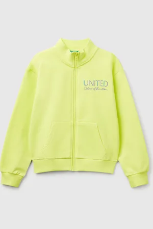 Benetton High Neck Sweatshirt With Zipper, size 2XL, , Kids