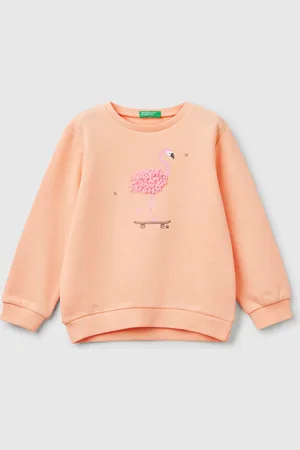 Benetton Sweatshirt With Petal Look Applique, size 82, , Kids