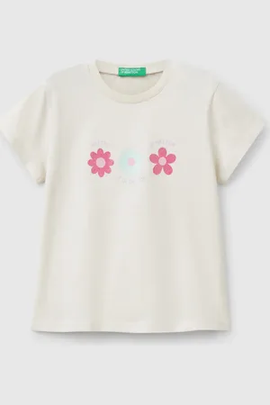 Benetton T-shirt With Glitter Print, size 82, , Kids