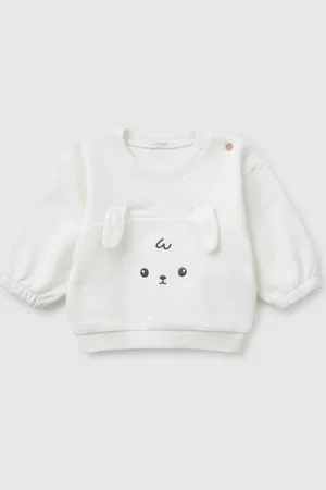 Benetton Sweatshirt With Embroidery And Patches In Cotton, size 56, , Kids