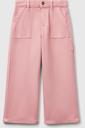 Benetton Flowy Trousers With Tapered Leg, size 98, , Kids