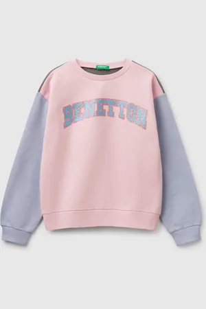 Benetton Sweatshirt With Glittery Print, size 2XL, , Kids