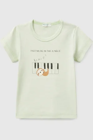 Benetton Short Sleeve T-shirt In Cotton, size 50, , Kids