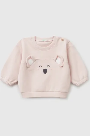 Benetton Sweatshirt With Embroidery And Patches In Cotton, size 56, , Kids