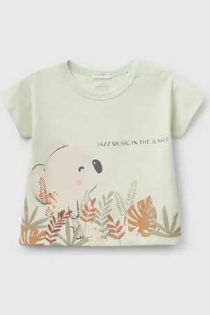 Benetton Boxy Fit T-shirt With Print, size 56, , Kids