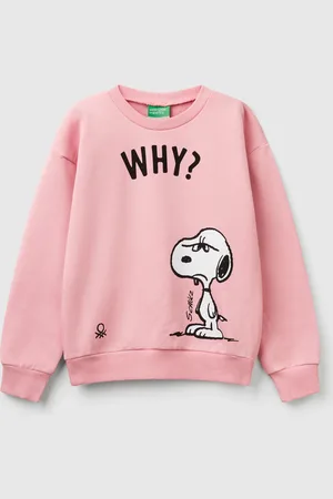 Benetton Snoopy ©peanuts Sweatshirt In Cotton, size S, , Kids