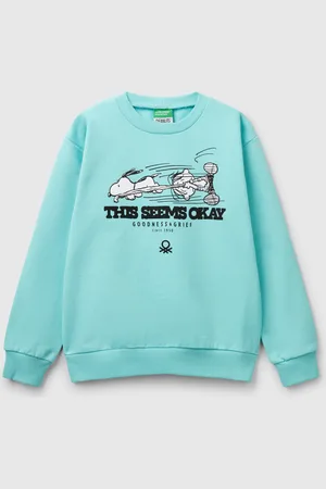 Benetton Snoopy ©peanuts Sweatshirt In Cotton, size 2XL, , Kids