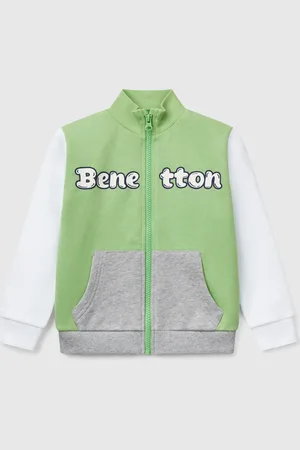Benetton Sweatshirt In Cotton With Zip, size 82, , Kids