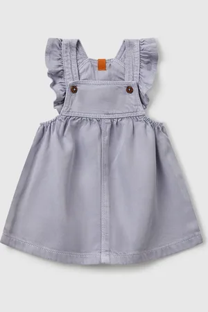 Benetton Dungaree Skirt With Rouches, size 68, , Kids