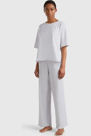 Benetton Loose-fitting Pyjamas In Pure Cotton, size XS, , Women