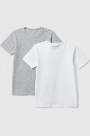 Benetton Two T-shirts In Stretch Cotton, size 90, , Kids