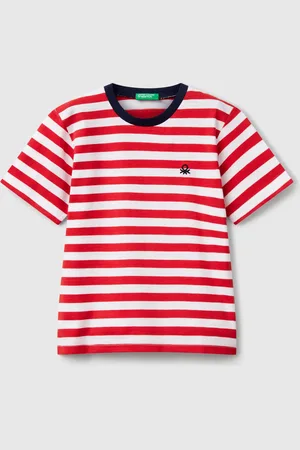 Benetton 100% Cotton Striped T-shirt, size 82, , Kids