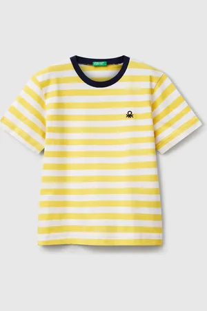 Benetton 100% Cotton Striped T-shirt, size 82, , Kids