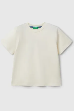 Benetton Crew Neck T-shirt With Print, size 82, , Kids