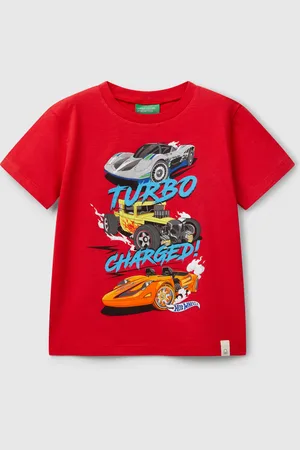 Benetton Hot Wheels Cotton T-shirt, size 82, , Kids