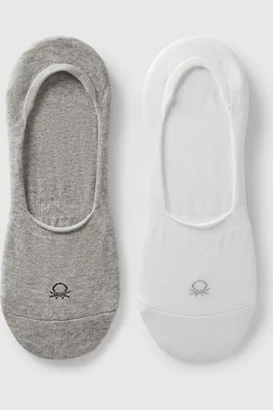 Benetton Two Pairs Of Solid Color Ankle Socks, size 43-46, , Women