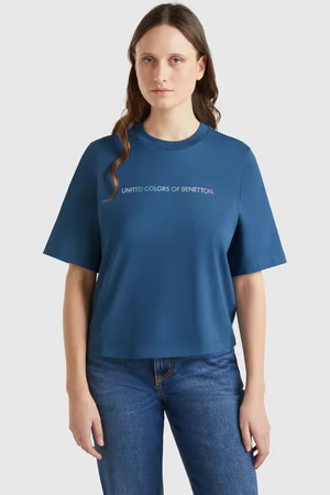Benetton T-shirt With Logo Print, size L, , Women
