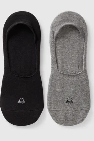 Benetton Two Pairs Of Solid Color Ankle Socks, size 43-46, , Women