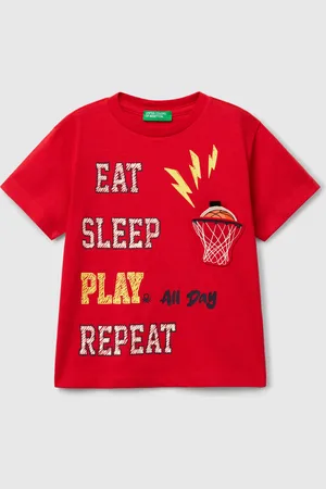 Benetton T-shirt With Application, size 82, , Kids