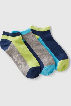 Benetton Three Pairs Of Color Block Socks, size 1-2, , Kids
