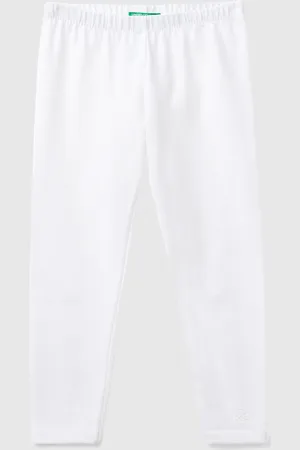 Benetton Stretch Cotton Leggings, size 82, , Kids