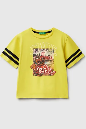 Benetton Oversized Fit T-shirt With Photographic Print, size 82, , Kids