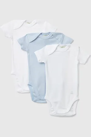 Benetton Cotton Solid Color Bodysuit Set, size 50, , Kids