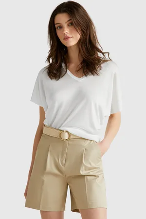 Benetton Short Sleeve Sweater, size L, , Women