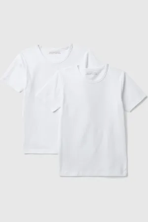 Benetton Two T-shirts In Stretch Cotton, size 90, , Kids