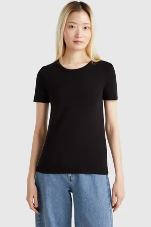 Benetton Long Fiber Cotton T-shirt, size L, , Women