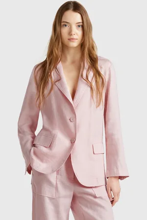Benetton Blazer In Pure Linen, size , , Women