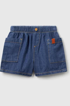 Benetton Light Denim Shorts, size 56, , Kids