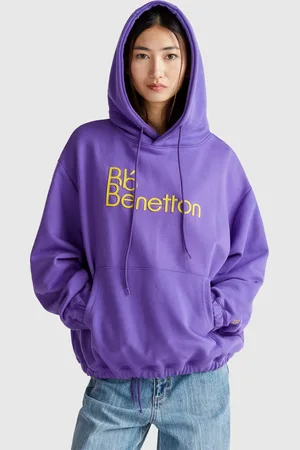 Benetton Hoodie With Pocket And Hood, size L, , Women