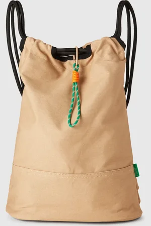 Benetton Sack Rucksack In Pure Cotton, size OS, , Men