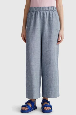 Benetton Trousers With Wide Leg, size L, , Women