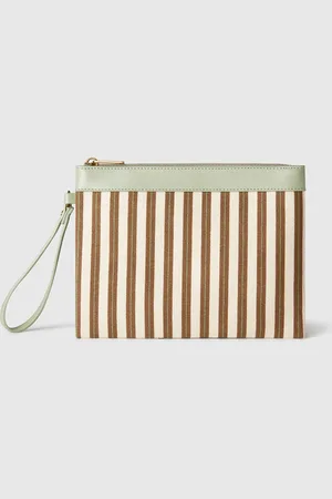 Benetton Large Striped Clutch, size OS, , Women