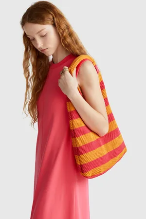 Benetton Crochet Shoulder Bag, size OS, , Women