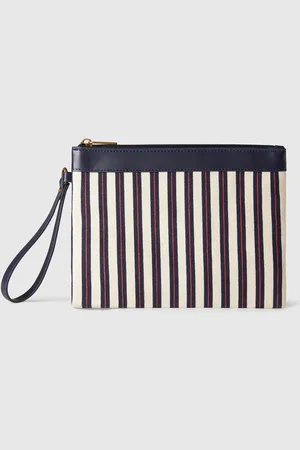 Benetton Large Striped Clutch, size OS, , Women