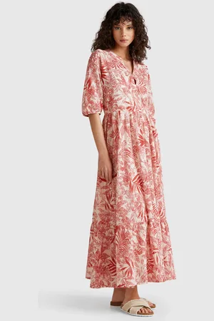 Benetton Dress With Tropical Print, size L, , Women