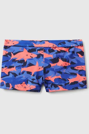 Benetton Striped Swim Trunks With Crabs, size 82, , Kids