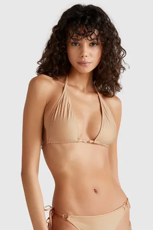 Benetton Triangle Bikini Top With Glossy Effect, size 4°, , Women
