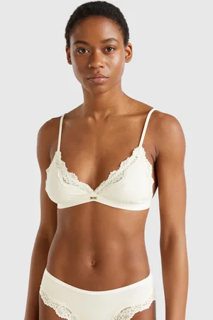 Benetton Triangle Bra With Lace, size 1°, , Women