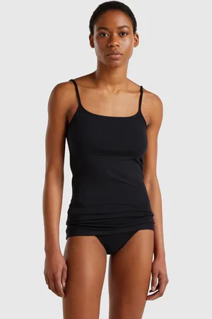 Benetton Undershirt In Stretch Cotton, size L, , Women