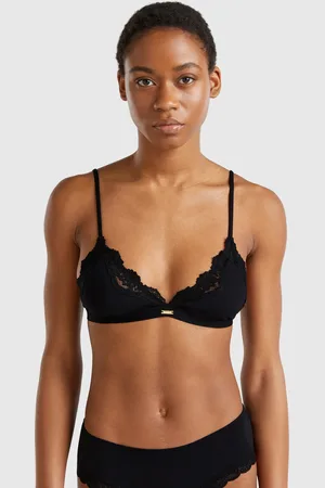 Benetton Triangle Bra With Lace, size 1°, , Women