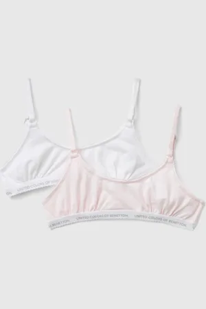 Benetton Two Bras In Stretch Cotton, size 2XL, , Kids