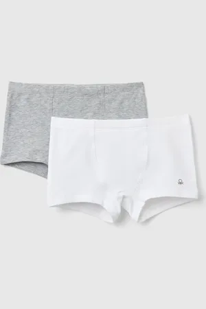 Benetton Two Boxers In Stretch Cotton, size 90, , Kids